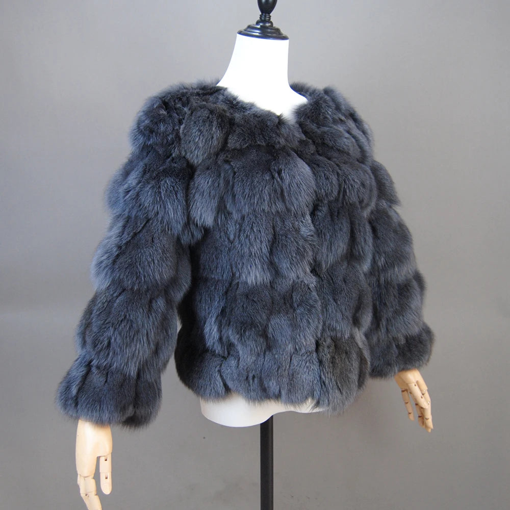 2026 New Style Real Fur Coat 100% Natural Fur Jacket Female Winter Warm Leather Fox Fur Coat High Quality Fur Vest - Matrix Studios