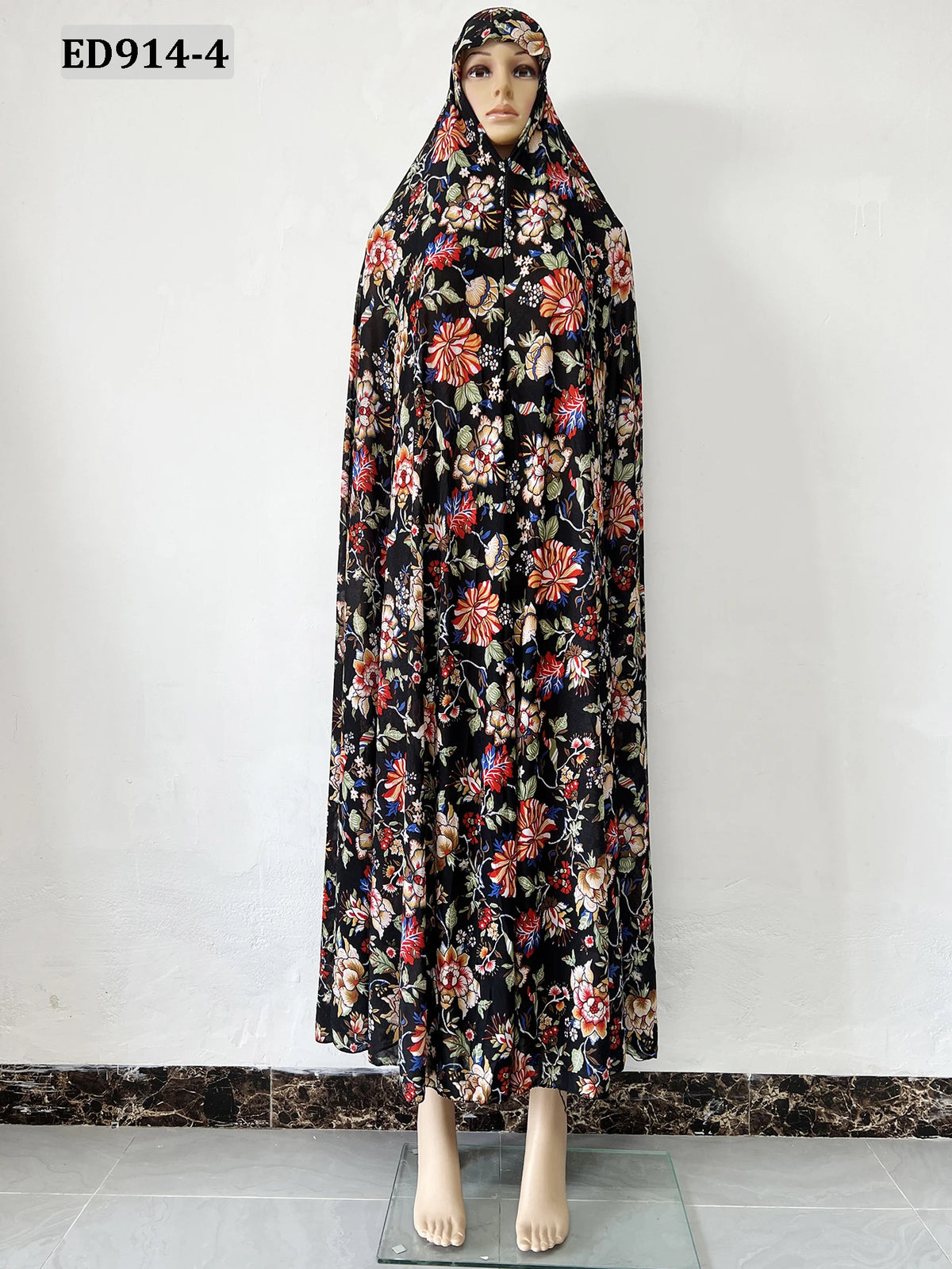 6XL  Muslim Womens Hooded Abaya African Sleeveless Prayer Garment Kaftan Dress With Hijab Floral Dubai Saudi Robe Ramadan - Matrix-studios.com