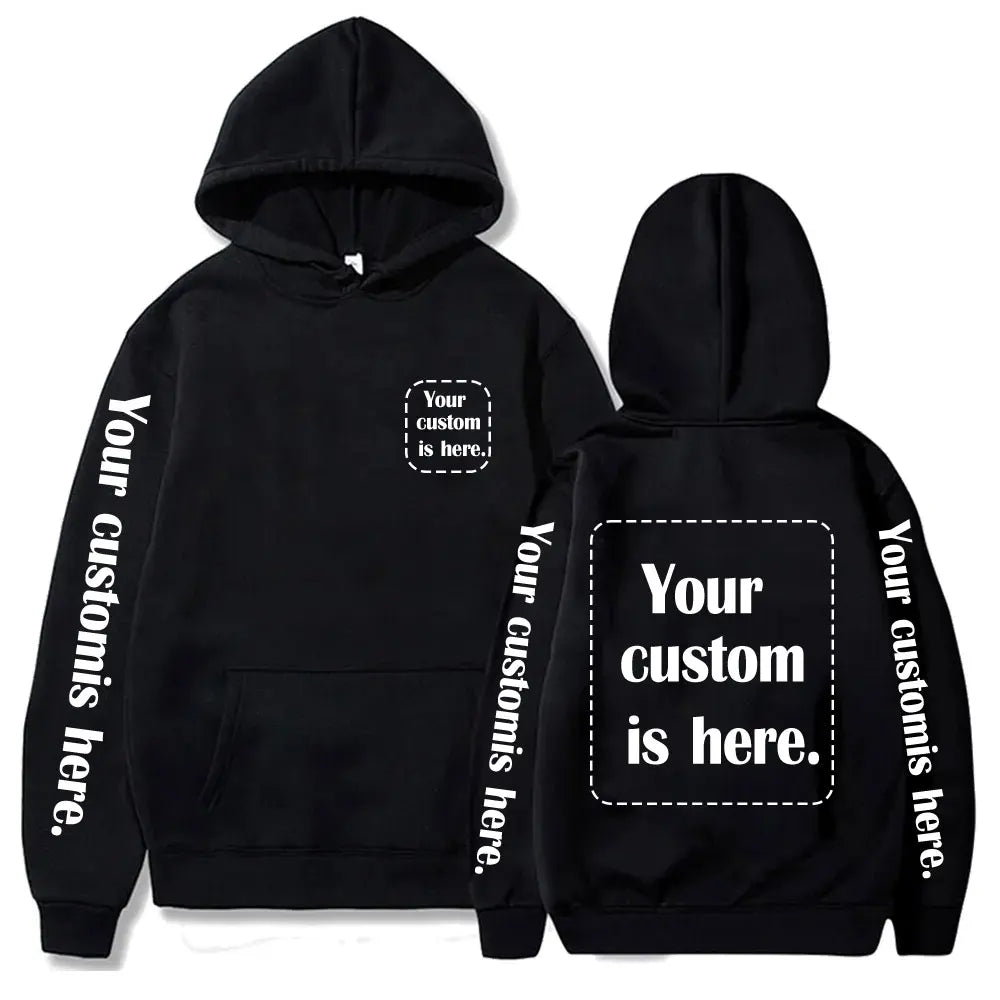 2026 Student Casual Custom Printed Text DIY Hoodie Customized Personalized Hoody Custom Hoodies Text Sweatshirt Clothes - Matrix Studios