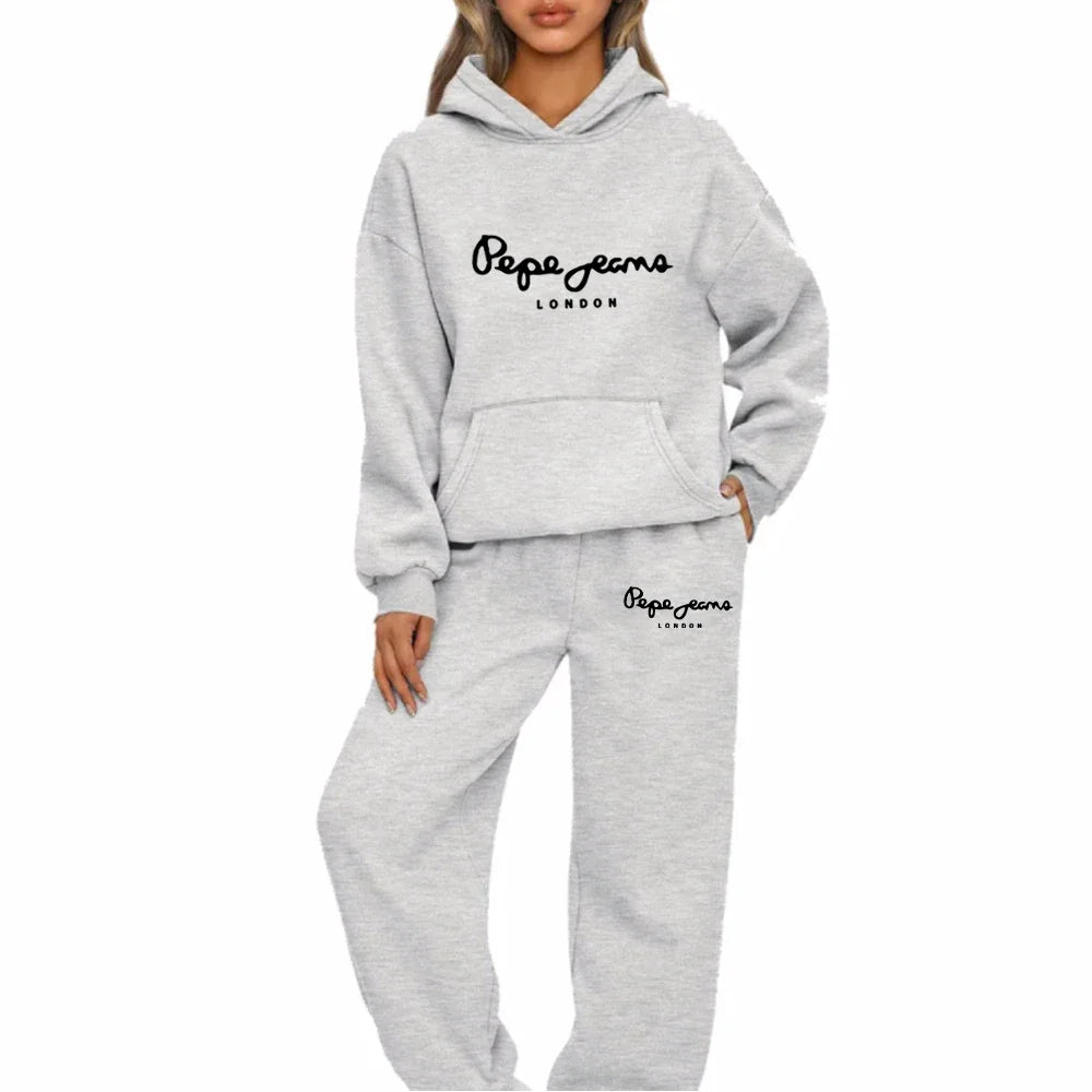 2026 Womens Print Hooded Sweatshirts Suit High Quality Hot Sales Outfits Clothing Fashion Casual Jogging Pants Sets - Matrix-studios.com