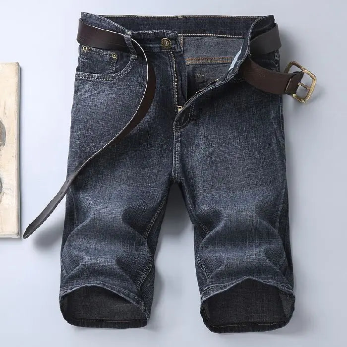 Summer Shorts Jeans Men Denim Pants Stretch Black Fashion Design Men's Jeans Slim Straight Male Short Jeans - Matrix Studios