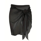 Women Short Sarongs Swimsuit Coverups Beach Bikini Wrap Sheer Short Skirt Chiffon Scarf Cover Ups for Swimwear - Matrix Studios