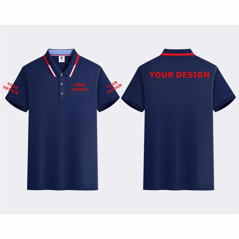 Summer Casual Short-sleeved Polo Shirt POLO Shirt Personal Company Customization Embroidery Printing Personalized Design Top - Matrix-studios.com