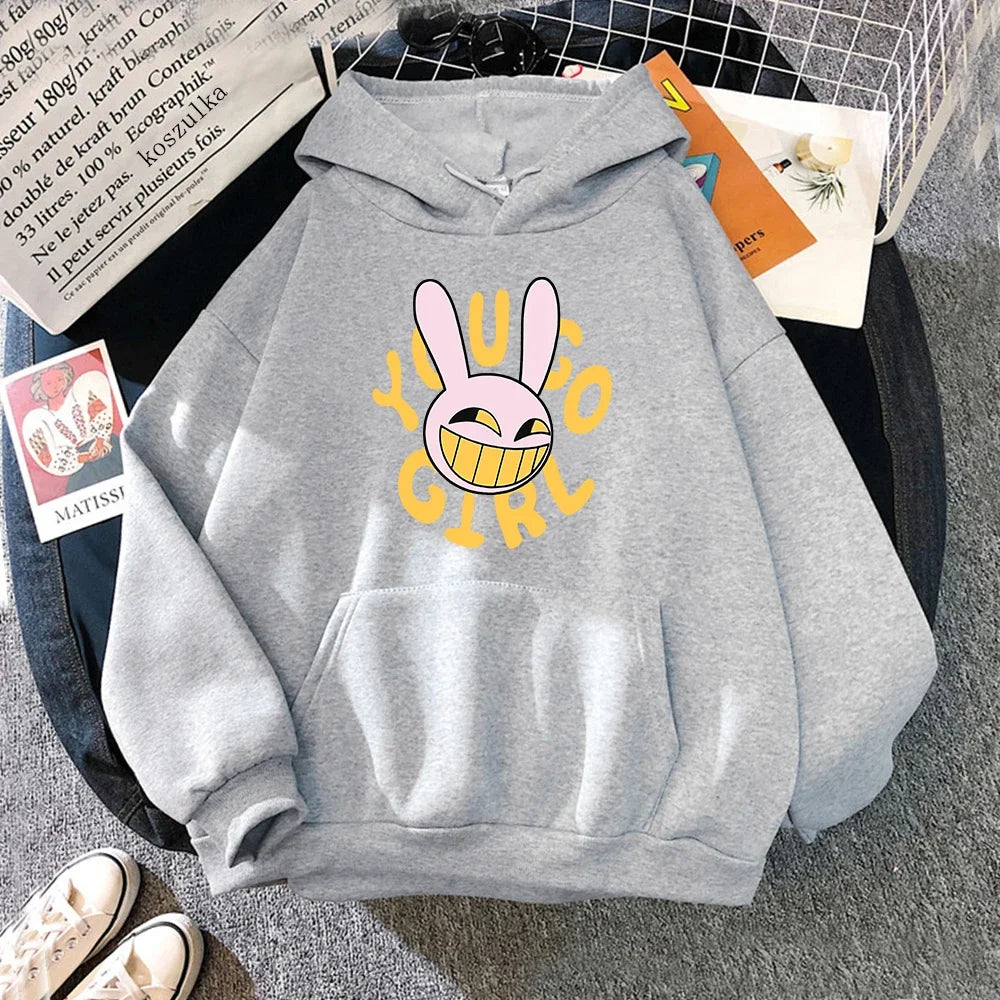 YOU GO GIRL Digital Circus Jax Hoodie Fashion Women Harajuku Funny Cute Rabbit Hoodie Unisex Cartoon Vintage Pullover Sweatshirt - Matrix Studios