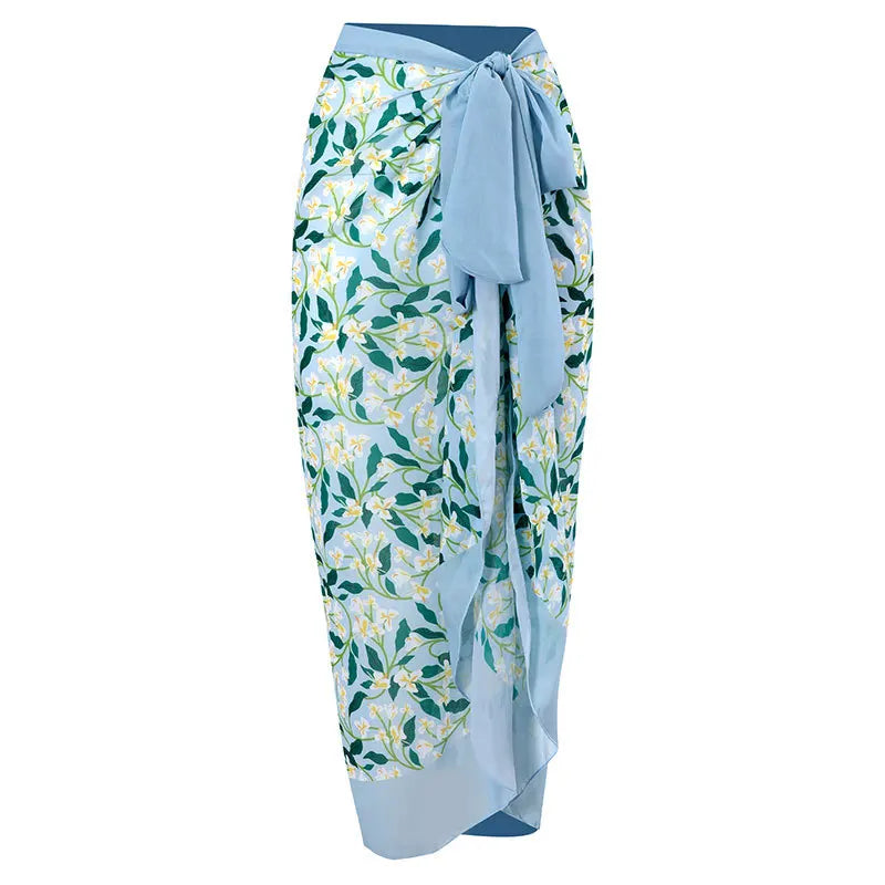 2026 New Sexy Print Retro Swimwear Beach Dress Cover Up Long Skirts Skirt Party Outfits Swimsuit Beachwear - Matrix Studios