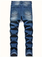 Men's Distressed Stretch Denim Jeans Street Style Ripped Detail Comfortable Versatile All Seasons Everyday Fashion - Matrix Studios
