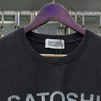 Hiphop Street Flame Print Fading Classic Letter Black Satoshi Nakamoto Tshirts Round Neck Short Sleeve Summer Men Women Top Tee - Matrix-studios.com