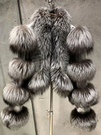 Fur Bomber Ladies New Fashion Jacket Crocdile Sheep Leather With Natural Fur 3573 - Matrix Studios