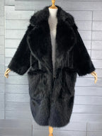 Lautaro Winter Long Oversized Pink Thick Warm Soft Shaggy Fluffy Faux Fur Coat Women Pockets Lapel Loose Sweet Cute Fashion 2022 - Matrix Studios