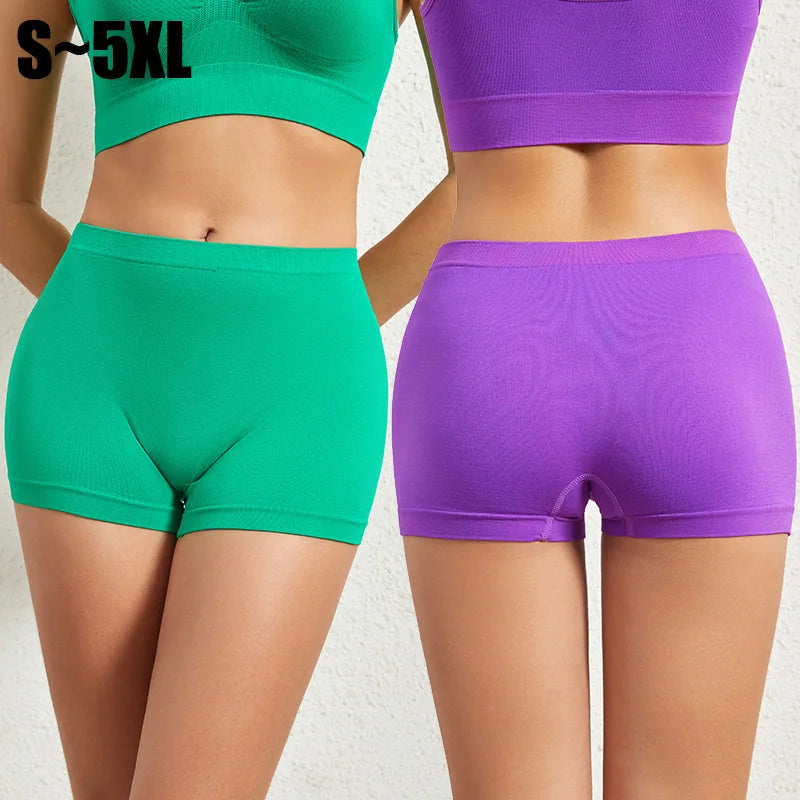 1 Pack Women Seamless Boyshort Panties Anti-Chafing Safety Shorts Sports Stretchy & Soft Underwear Sexy Lingerie Intimates S-5XL - Matrix Studios