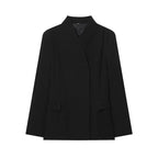 ETJ 2025 women's new fashion design three-dimensional cut high collar slim suit jacket & matching casual trousers - Matrix-studios.com