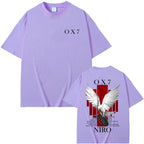 Rapper Niro OX7 Album Graphic T-shirt Men Women Hip Hop Fashion Pop Music T-shirts Male Casual Cotton Vintage T Shirt Streetwear