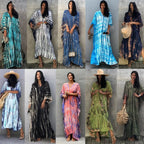 Plus Size Women Beachwear Long Beach Coverups Kaftan Casual Caftan Dress Swimwear cover ups - Matrix Studios