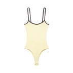 Women's Bodysuit 2026 New Fashion Spring Summer Color-block Trim Jumpsuit for Women Chic Personality Spaghetti Strap Bodysuit - Matrix Studios