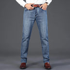 Wthinlee 8 Models Spring Autumn Business Jeans Men Casual Straight Stretch Fashion Classic Work Denim Trousers Brand Clothing - Matrix Studios