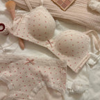 Teenage Sexy Lace Floral Bra Set Comfortable Non-steel Ring Beauty Back Small Breasts Gathered up Support Anti-Sagging Bra Set - Matrix-studios.com