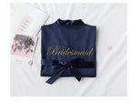 Wedding Bride Bridesmaid Robe Dressing Gown Sexy Women Bathrobe Nightgown Short Sleepwear Casual Flower Kimono Geisha M L XL - Matrix-studios.com