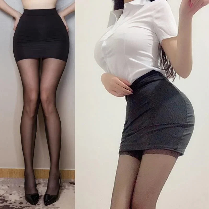 2026 New High Waist Thin Pencil Silk Mini Skirts Night Club Wear Wrap Hips Sexy Casual Black White Short Skirt for Women Summer - Matrix-studios.com