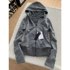 Vintage Coat Zipper Slim Y2k 2000s Womens Goth Punk Streetwear Polo Jacket Sweatshirt Basics Hoodie Autumn Winter Fashion Grunge - Matrix Studios