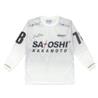 Mesh Patchwork Men Women 2XL No.18 Jersey Black SATOSHI Long Sleeve Nail Bead Racing Print Tshirts Loose Street Sports Pullover - Matrix-studios.com