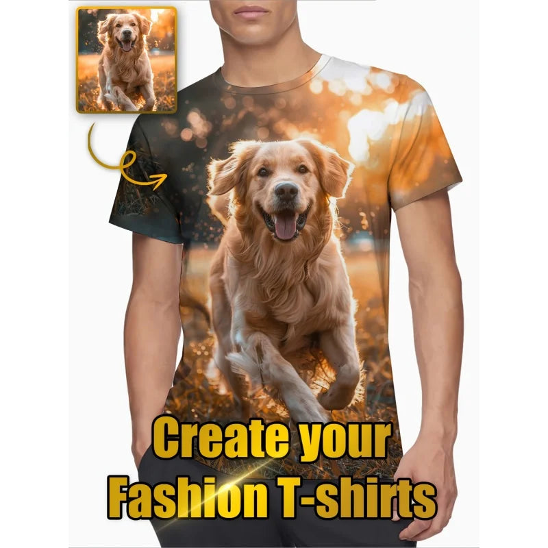 New DIY Pattern T-Shirt For Men Women Personalized Custom 3D Print T Shirts Summer Casual Short Sleeve O-Neck Tops Street Tees - Matrix Studios