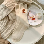 Luxury Women Wool Socks Warm Winter Thick Cashmere Casual Japanese Fashion Solid Color Comfortable Home Sock Long High Quality - Matrix Studios