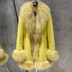 GO BALLISTIC YA Mongolia Sheep Fur Coat Women Real Leather Jacket Genuine Leather Coat - Matrix Studios