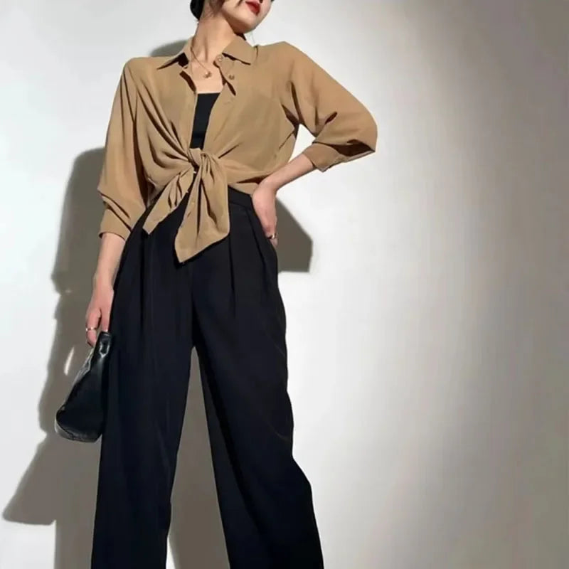SMVP Chiffon Blouse for Women 2025 New Summer Sheer Mesh Long Sleeve Sun Protection Shirts Korean Fashion Office Lady Shirt Tops - Matrix-studios.com