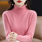 100% Merino Wool Cashmere Sweater Women Knitted Sweater Turtleneck Long Sleeve Pullovers Autumn Winter Clothing Warm Jumper Tops - Matrix Studios