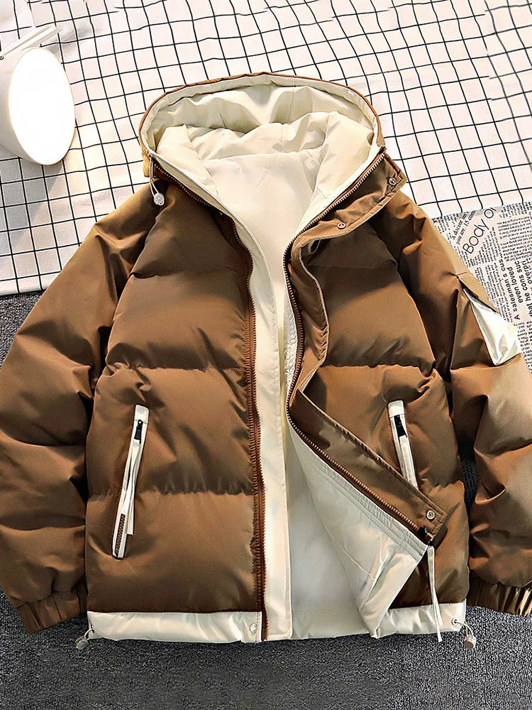 2025 Autumn/Winter thicken Parka Coat men New style Fashion Casual Loose style Comfortable down jacket Thick Warm coat for man - Matrix Studios