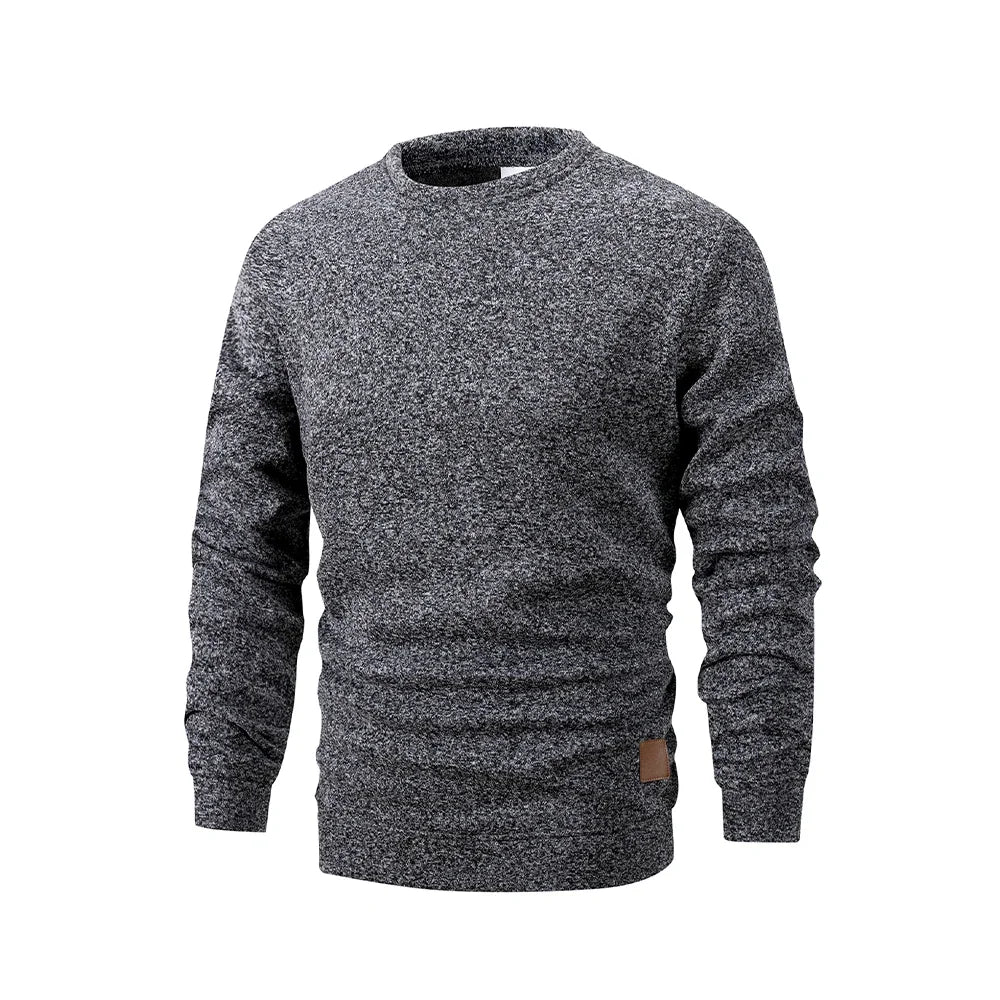 New Men's Sweater Spring Autumn Round Neck Long Sleeve Pullover Casual Sports Sweatshirt High Quality Solid Color Fleece Coat - Matrix Studios