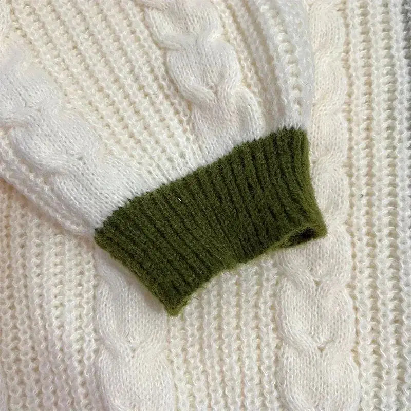 Evermore Cardigan Taylor Version Green Vine Embroidered Button Down Cable Knit Sweater Women Fall Winter Vintage Outfit - Matrix Studios