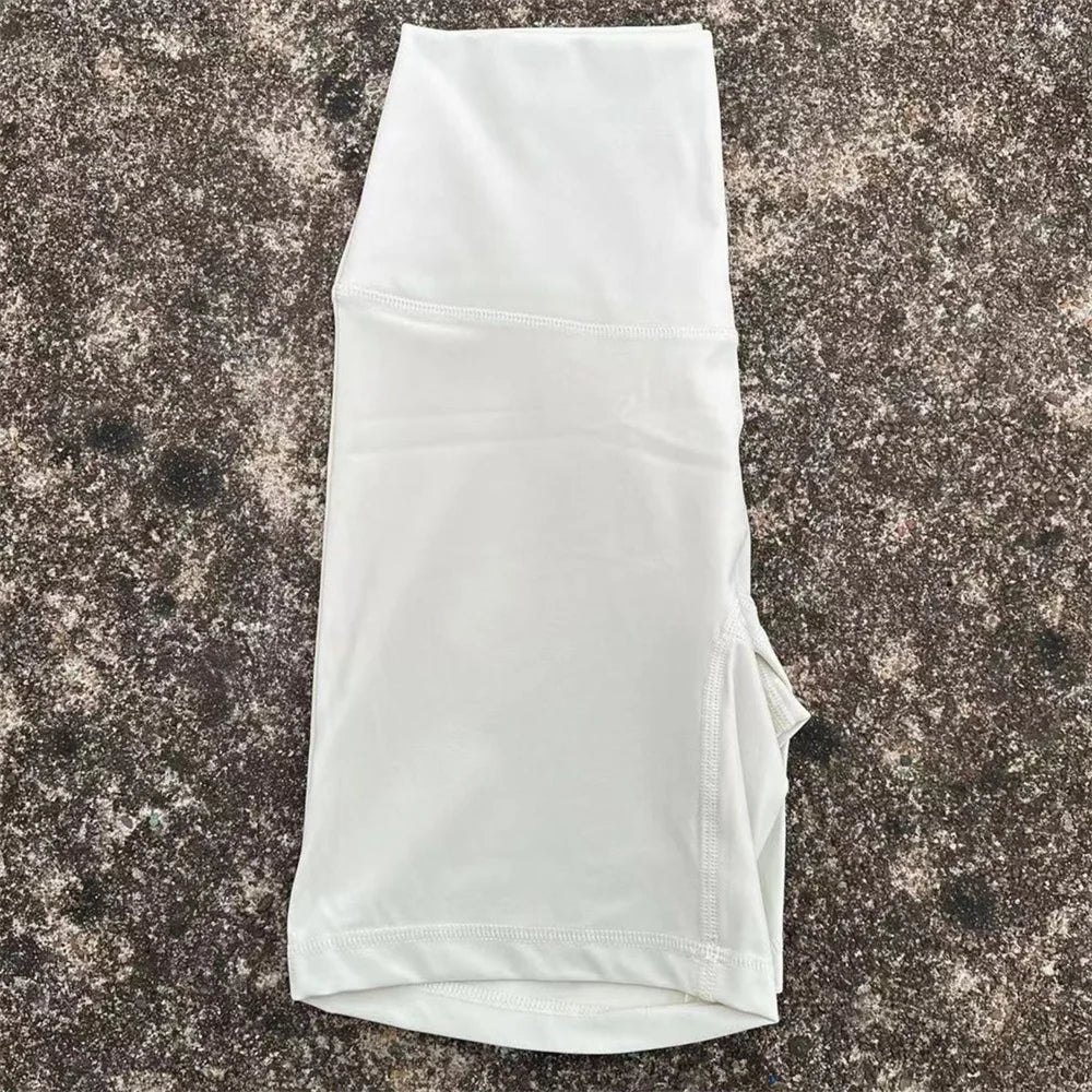Solid Color High Waist Yoga Short Leg Cycling Women Fitness Sports Short Comprehensive Training Jog Squat Proof Internal Pocket - Matrix Studios