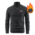 Autunm Winter Polar Fleece Sweatshirt for Men Thick Warm Stand Up Collar Half Zip Casual Base Layer Man Long Sleeve Sweater Man - Matrix Studios