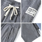 Men's Summer Soft Lyocell Fabric Jeans Thin Loose Straight Denim Pants Drawstring Elastic Waist Casual Trousers Plus Size M-5XL - Matrix Studios