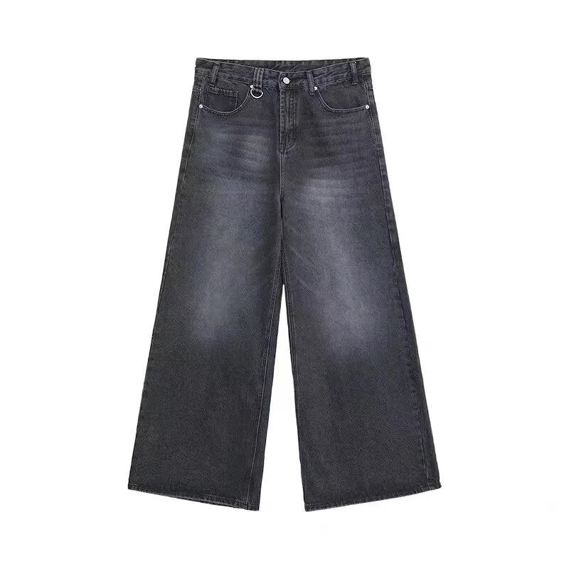 Summer Men Baggy Jeans Unisex Vintage American Style Straight Wide Leg Denim Pants Fashion Brand Hot Sale Casual Trousers - Matrix Studios