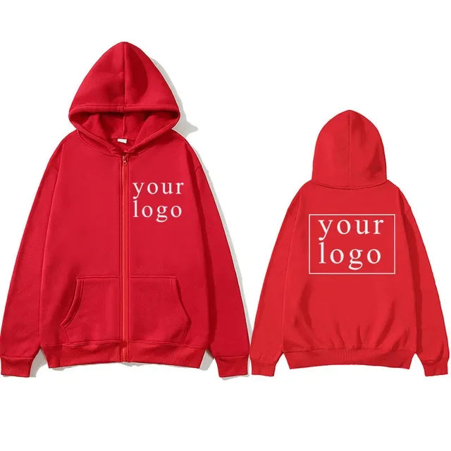 2024 New Fashion Your Own Design Brand Logo/Picture Personalized Custom Anywhere Men Women DIY Zipper cardigan hoodie - Matrix Studios