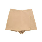 MUJER 2025 Asymmetric Skort For Women Black High Waist Mini Skirt Shorts Women Casual Bermuda Shorts Woman Summer Skirt Shorts - Matrix-studios.com