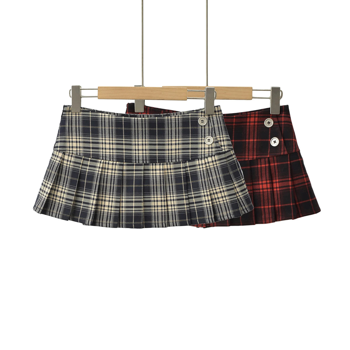 Summer Mini skirts for woman vintage korean fashion plaid skirts for women y2k skirts pleated red plaid skirts preppy style - Matrix-studios.com