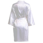 Wedding Party Team Bride Robe Without Letters Kimono Satin Pajamas Bridesmaid Plain Bathrobe SP088 - Matrix-studios.com