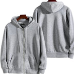 Zipper Hoodies Autumn Winter Men's New Long Sleeve Hooded Sweatshirt Fashion Casual Male Outfit Sportwear Loose Fit Clothes - Matrix Studios