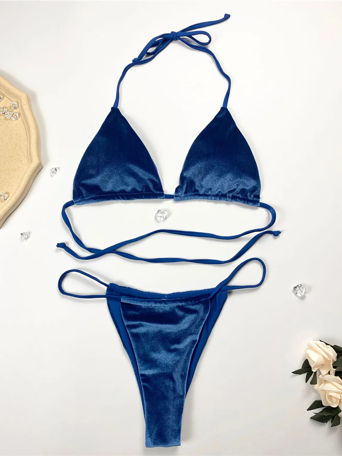 12 Colors Halter High Leg Cut Padded Bikini Women Swimwear Female Swimsuit Two-Pieces Bikini Set Bather Bathing Suit Swim K5974 - Matrix-studios.com
