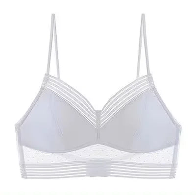 U-Shaped Backless Beautiful and sexy Bra Plus Size Lace Bra, Women's Invisible No Steel Ring Fashion Triangle Cup Bra - Matrix Studios