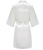 Satin Silk Robes Plus Size Wedding BathRobe Bride Bridesmaid Dress Gown Women Clothing Sleepwear Maid of Honor Rose Gold - Matrix-studios.com