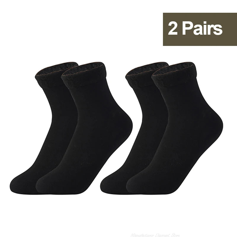 1/2/3/5/10Pairs Thermal Socks Women Winter Warm Thicken Fleece Short Socks Cashmere Wool Socks Snow Velvet Boots Home Floor Wear - Matrix Studios
