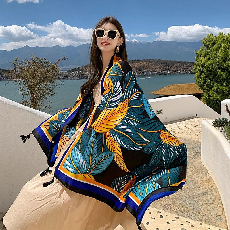 28 Styles 90x180cm Travel Beach Sunscreen Scarve Bikini Large Shawl Sarong Wrap Scarf Women Brazilian Swimsuit Bathing Cover-ups - Matrix Studios