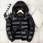 New Winter Men Shiny White Duck Down Coats Hooded Casual Puffer Jackets Quality Male Outdoor Windproof Parkas Warm Jackets 3XL - Matrix Studios