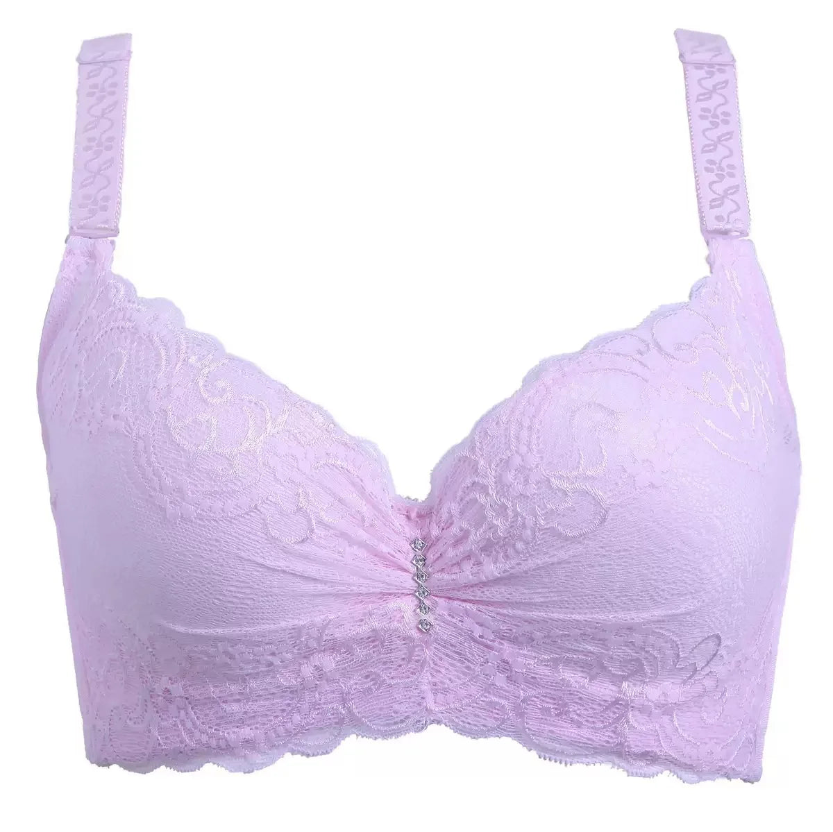 Plus Size Female Lace Bra Thin Bralette 80-105 C/D Cup Push Up Brassiere Widening Side 4-Row Button Bras Absorbs Sweat Underwear - Matrix Studios