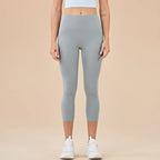 SOISOU Nylon Yoga Capri Pants Leggings Women's Pants Gym Sexy High Waist Tight Breathable Elastic Girl Sports Pants 13 Colors - Matrix-studios.com