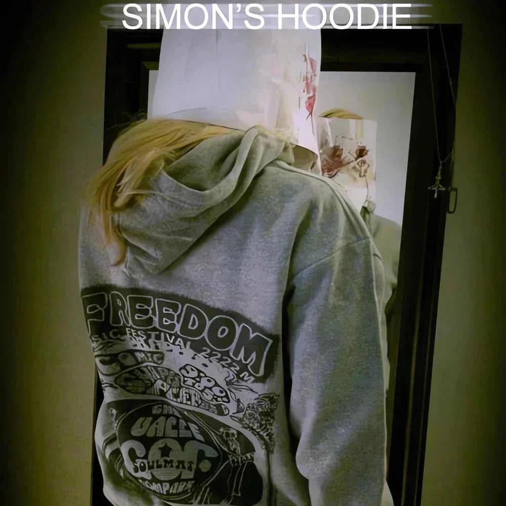 Simon Henriksson Zipped Hoodie Cry of Fear Simon's Hooded Cosplay Sweatshirt Winter Sweater Gamer Gift Trendy Aesthetic Hoodies - Matrix Studios